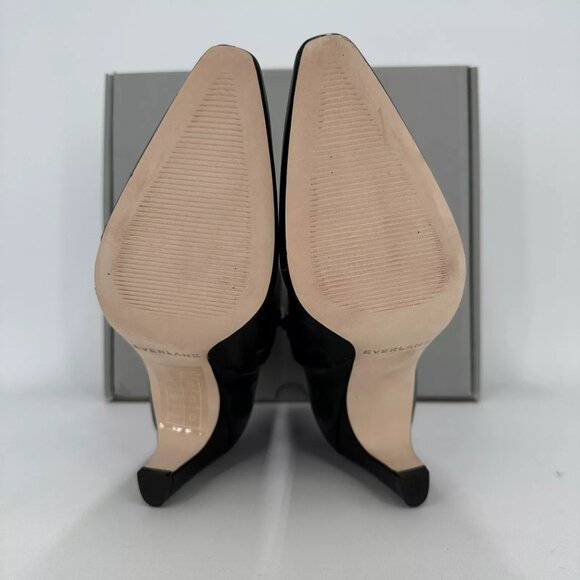 Everlane The Short Banana Heel Boot in Black Leather size 6.5 Ankle Side Zip nto - Picture 4 of 4
